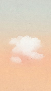 Orange sunset sky iPhone wallpaper, gradient aesthetic background