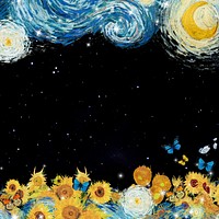 Starry Night art remix background. Remixed by rawpixel.