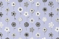 Vintage monotone floral pattern background illustration by Pierre Joseph Redouté. Remixed by rawpixel.