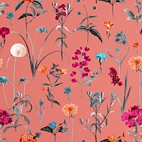 Vintage flower pattern illustration by Pierre Joseph Redouté. Remixed by rawpixel.