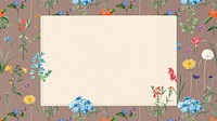 Spring flower desktop wallpaper, vintage floral frame illustration by Pierre Joseph Redouté. Remixed by rawpixel.