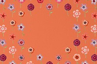 Vintage flower, orange background illustration by Pierre Joseph Redouté. Remixed by rawpixel.