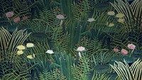 Henri Rousseau's nature desktop wallpaper, remixed by rawpixel