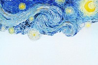 Starry Night blue border background, Van Gogh's vintage illustration, remixed by rawpixel
