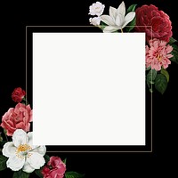 Aesthetic vintage flower frame illustration