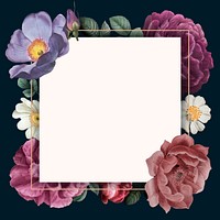 Aesthetic vintage flower frame illustration