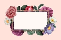 Aesthetic floral gold frame, vintage botanical illustration