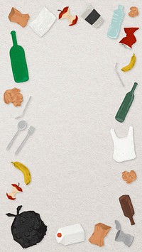 Plastic pollution iPhone wallpaper, environmental problem