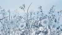 Vintage Winter flower desktop wallpaper illustration