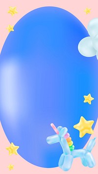 Unicorn balloon frame mobile wallpaper,