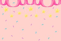 Colorful confetti pink background, cute design