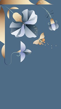 Blue iris floral phone wallpaper