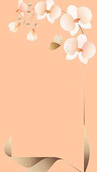 Peach orchid floral mobile wallpaper