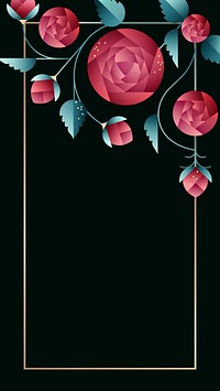 Black rose floral mobile wallpaper