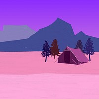 Night camp background, acrylic texture design