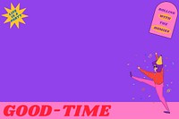 Party time, purple background design