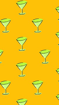 Cocktail glass pattern mobile wallpaper background