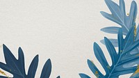 Blue xanadu leaf HD wallpaper, botanical aesthetic border