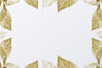 Gold leaf border background, white textured design