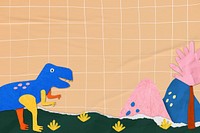 Dinosaur paper craft background design