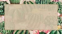 Cactus pattern frame desktop wallpaper