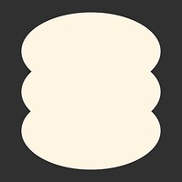 Beige badge, overlapping circles design vector