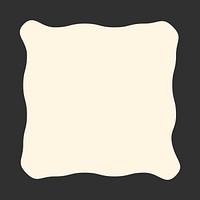 Beige square badge vector