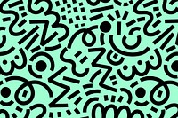 Abstract pop art background, green pattern design