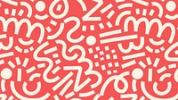 Abstract pop art desktop wallpaper, red pattern background