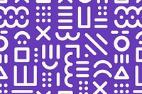 Purple memphis pattern background, abstract design