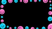 Colorful emoticon frame HD wallpaper