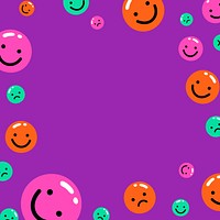 Funky emoticons frame background