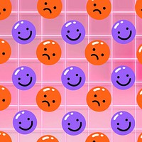 Happy & sad pattern background