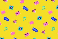 Social media illustration pattern background, colorful design