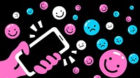 Social media reactions HD wallpaper, funky design