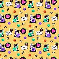 Funky digital lifestyle pattern background