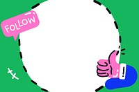 Thumbs up frame background, colorful design