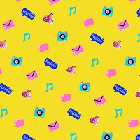 Social media illustration pattern background