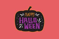 Happy Halloween word, greeting typography