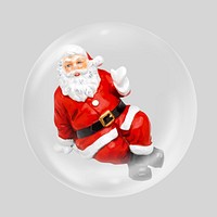 Aesthetic Santa figure  in bubble. Remixed by rawpixel.