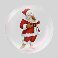 Santa Claus bubble effect collage element