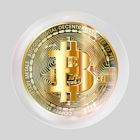 Bitcoin bubble effect collage element