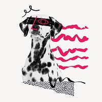 Cool Dalmatian dog doodle collage. Remixed by rawpixel.
