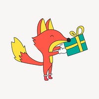 Christmas present exchange illustration vector