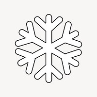 White snowflake illustration vector