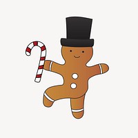 Dancing gingerbread illustration vector