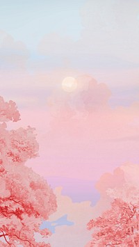 Abstract pastel sky mobile wallpaper