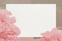 Pink tree border background