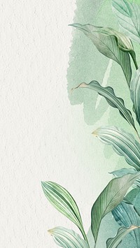 Leaf border beige mobile wallpaper