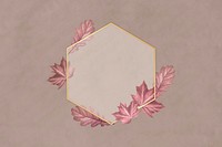 Autumn hexagonal gold frame